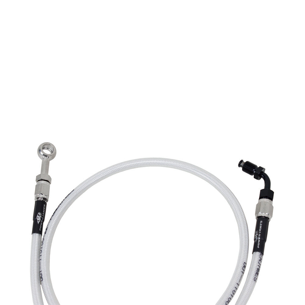 27.5" White Silve Upper Brake Line for Harley Davidson 18-Later Softail Models