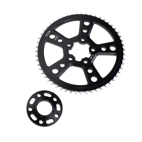 55-Tooth Rear Wheel Chain Pulley Sprocekt and Spacer for Harley Davidson 07-Later 6 Speed Models - 0