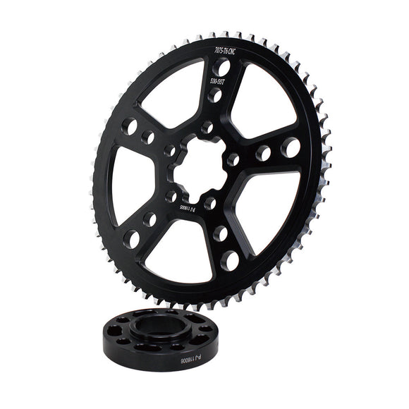 55-Tooth Rear Wheel Chain Pulley Sprocekt and Spacer for Harley Davidson 07-Later 6 Speed Models