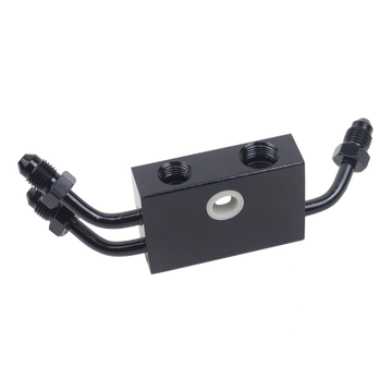 Front Upper Brake Line adapter for 12-17 Dual-disc Dyna models w/ ABS