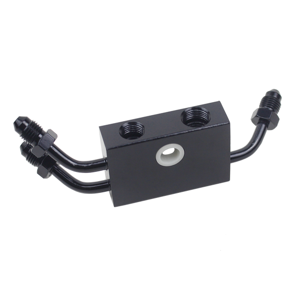 Front Upper Brake Line adapter for 12-17 Dual-disc Dyna models w/ ABS