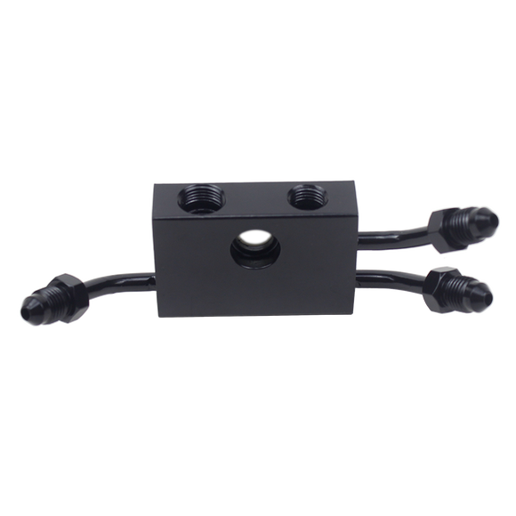 Front Upper Brake Line adapter for 12-17 Dual-disc Dyna models w/ ABS