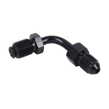 AN‑3 male x 3 / 8 ”‑24 inverted flare 45° Banjo  for 18-Later Softail Upper Brake Line