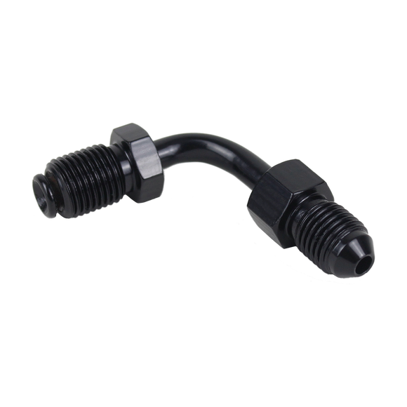 AN‑3 male x 3 / 8 ”‑24 inverted flare 45° Banjo  for 18-Later Softail Upper Brake Line