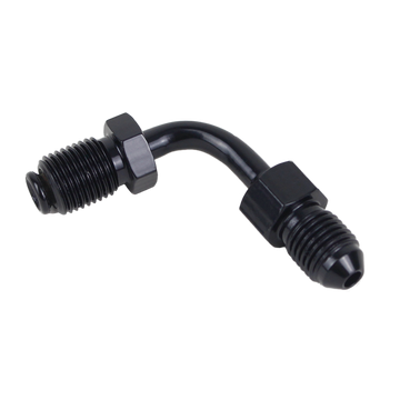 AN‑3 male x 3 / 8 ”‑24 inverted flare 45° Banjo  for 18-Later Softail Upper Brake Line - 0