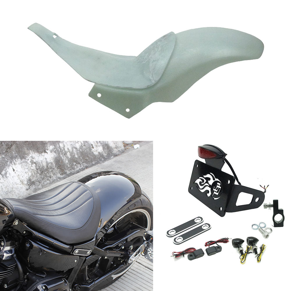 Fiber Glass Fender with Seat for Harley Davidson 2018-2021 Breakout Fat Boy FXBR 107 FXBRS 114