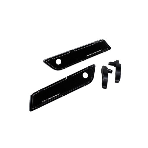 Black Aluminum Saddlebag Hinge Cover for Harley Davidson 2014-23  Touring 