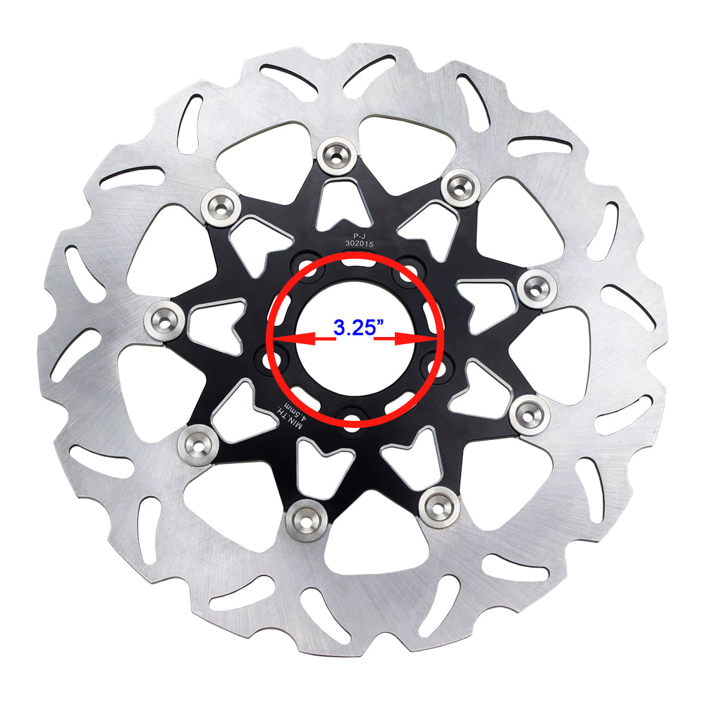 11.5“ Black 9 Spoke Front Brake Rotor