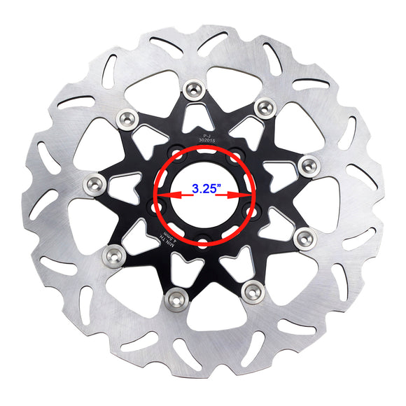 11.5“ Black Front Brake Rotor- 9 Spokes