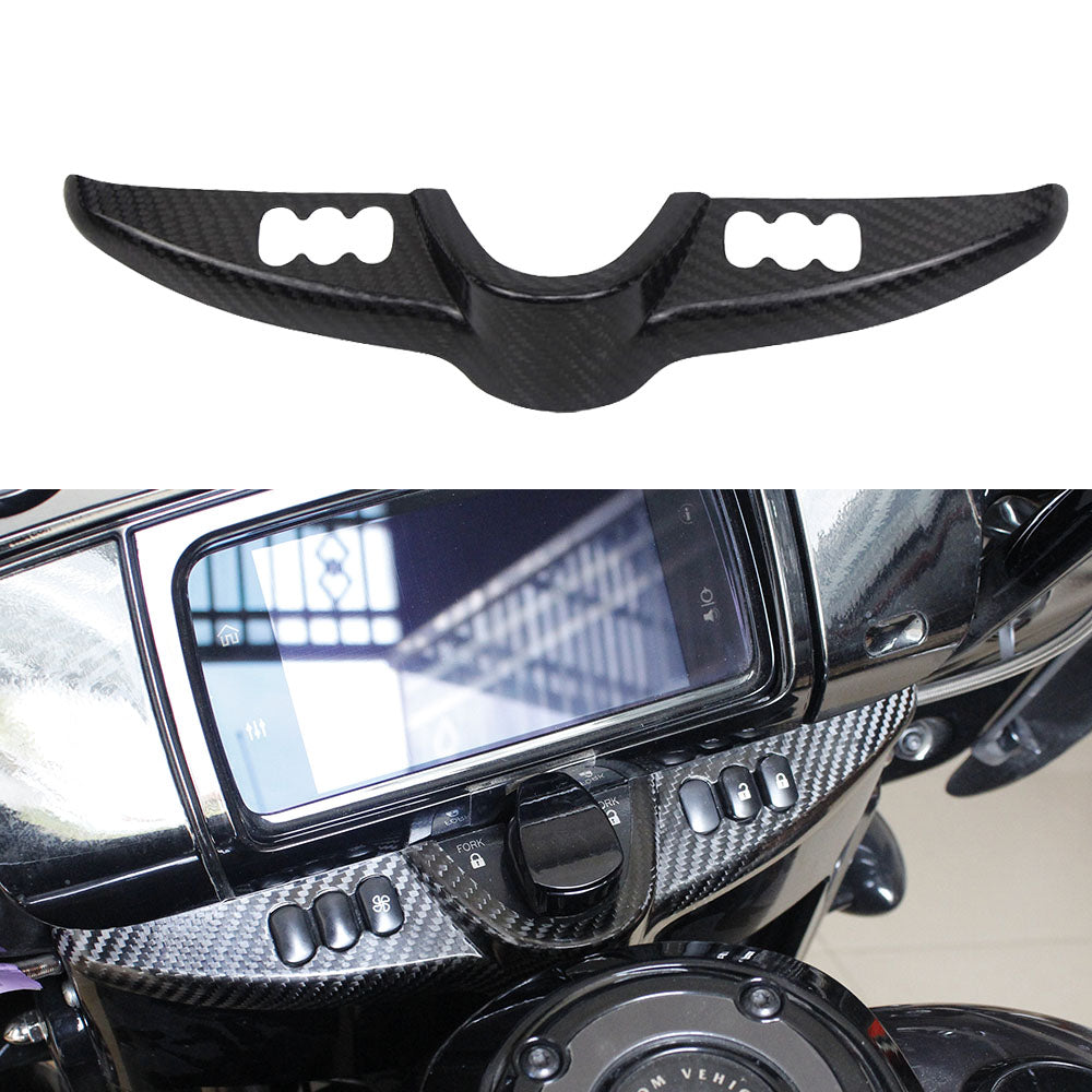 Carbon Fiber Black 100% Inner Fairing Switch Dash Panel Trim Cover for Harley Davidson - 0