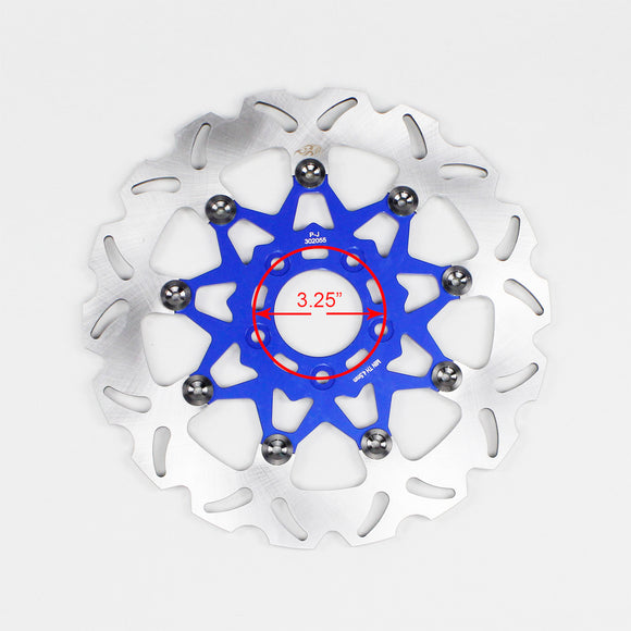 11.5" Blue & Black Rear Brake Rotor- 9 Spokes