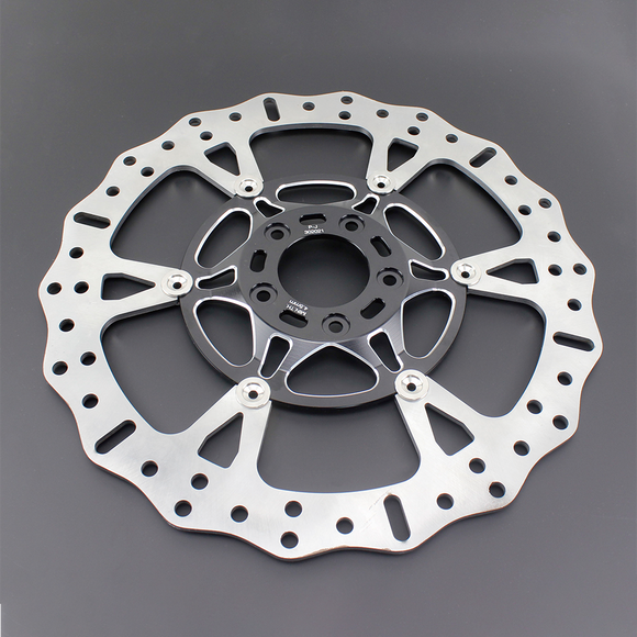 14.0" Black Front Brake Rotor for Touring-6 Spokes