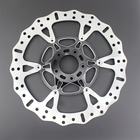 14.0" Black Front Brake Rotor for Touring-6 Spokes