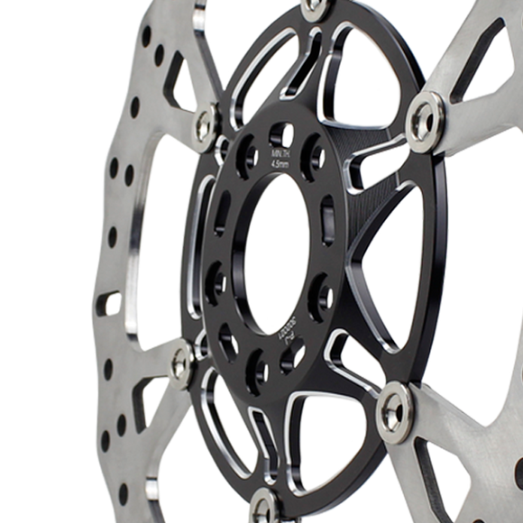 14.0" Black Front Brake Rotor for Touring-6 Spokes