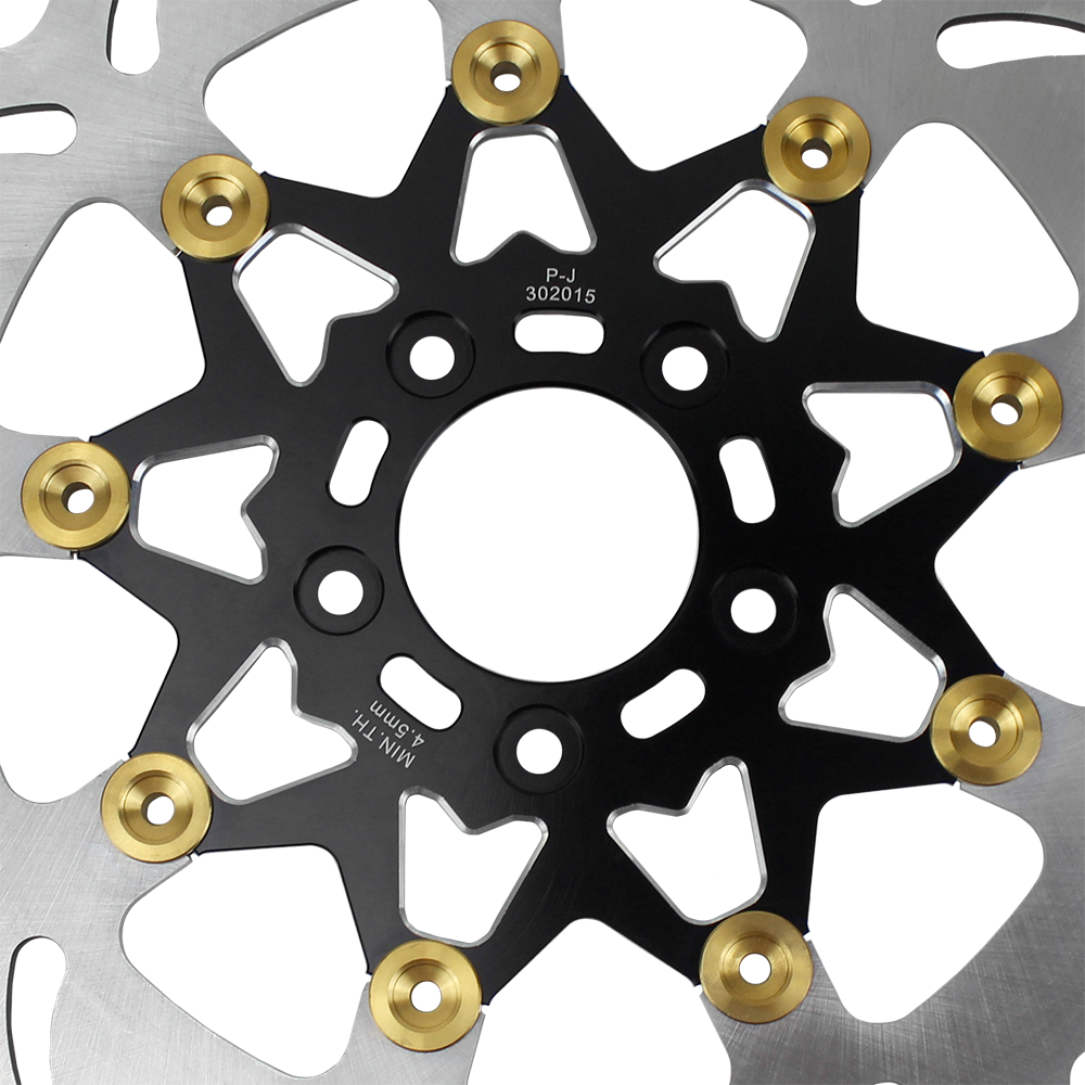 11.5" Black& Gold Front Brake Rotor-9 Spoke