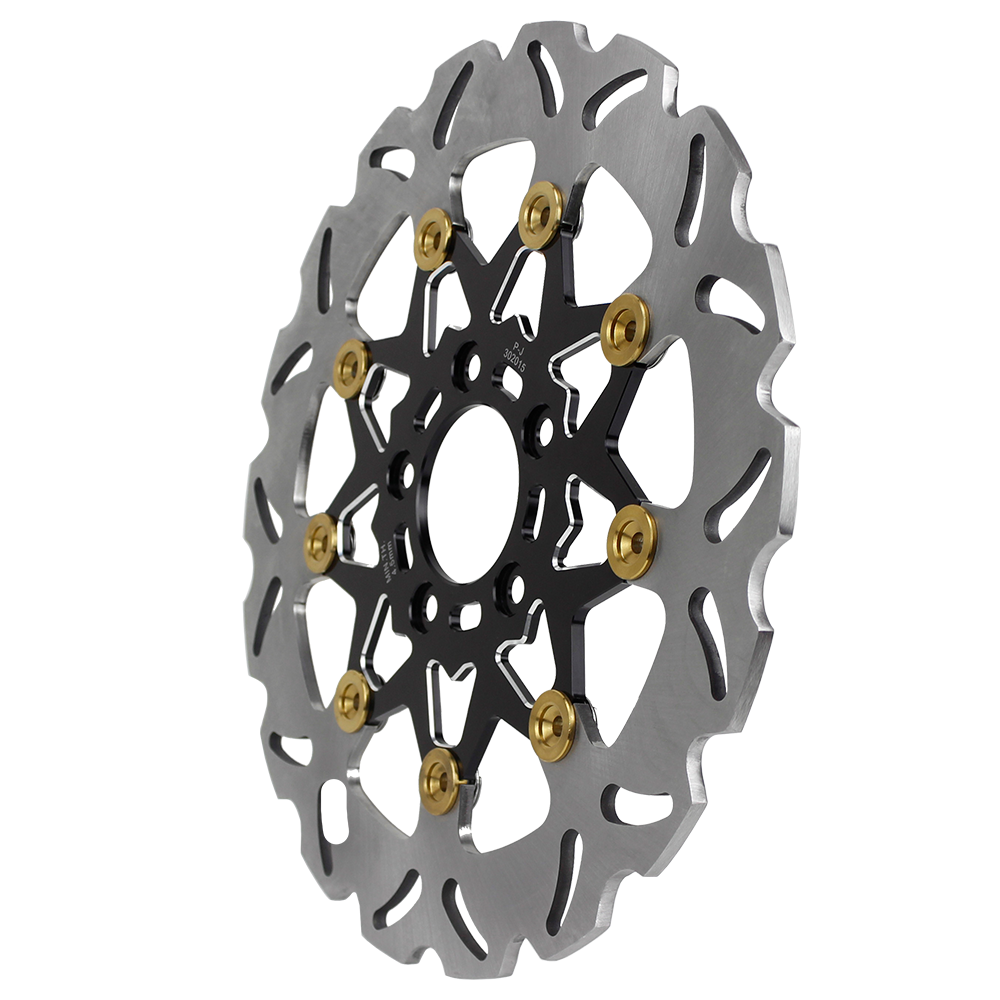 11.5" Black& Gold 9 Spoke Rear Brake Rotor