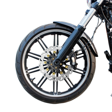 11.5" Black& Gold Front Brake Rotor-9 Spoke - 0