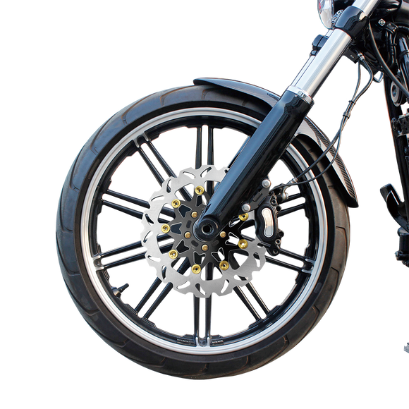 11.5" Black& Gold Front Brake Rotor-9 Spoke