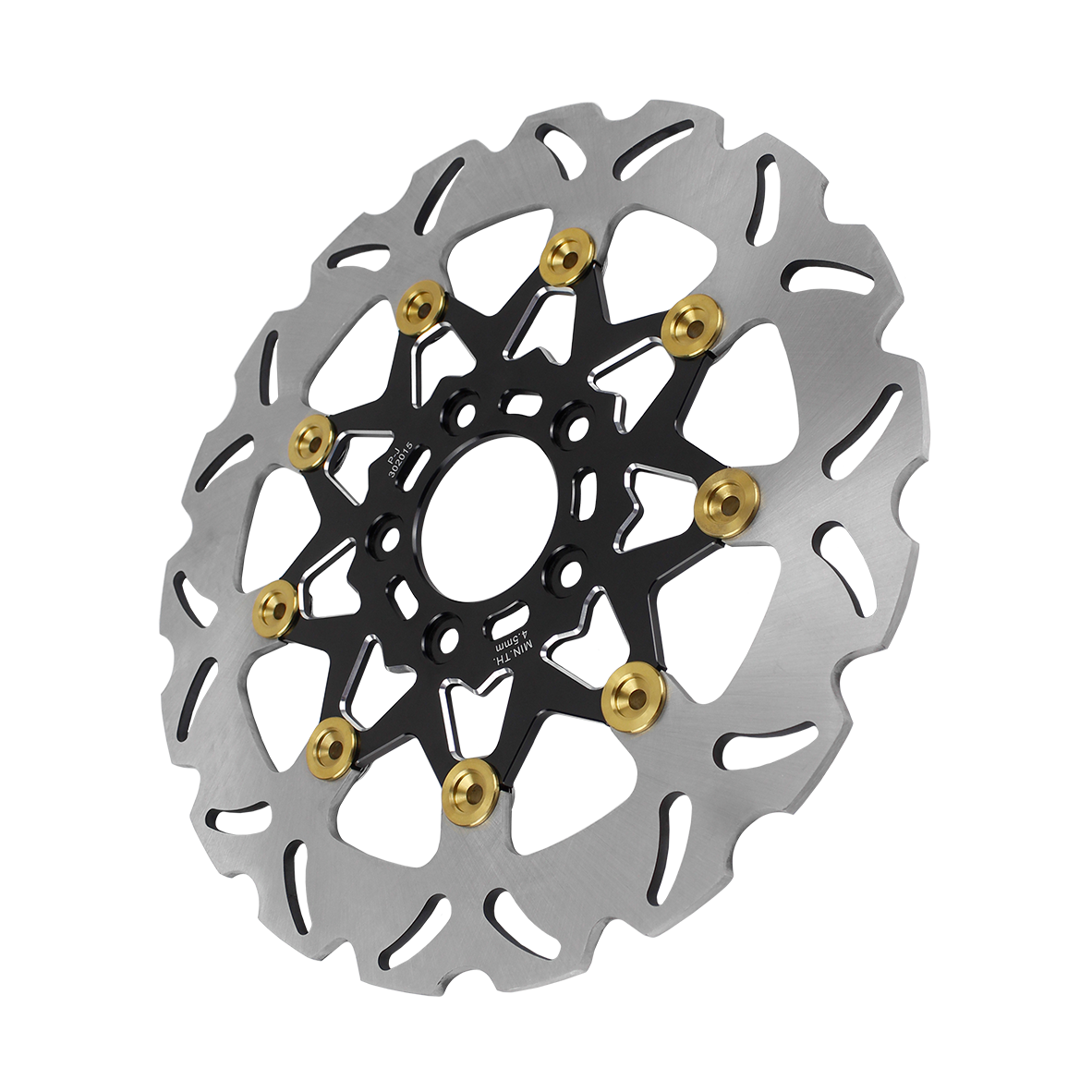 11.5" Black& Gold 9 Spoke Rear Brake Rotor