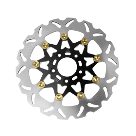 11.5" Black& Gold Front Brake Rotor-9 Spoke