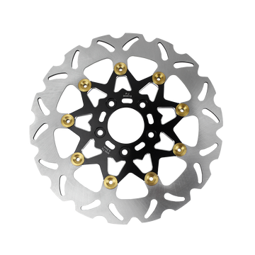 11.5" Black& Gold Front Brake Rotor-9 Spoke