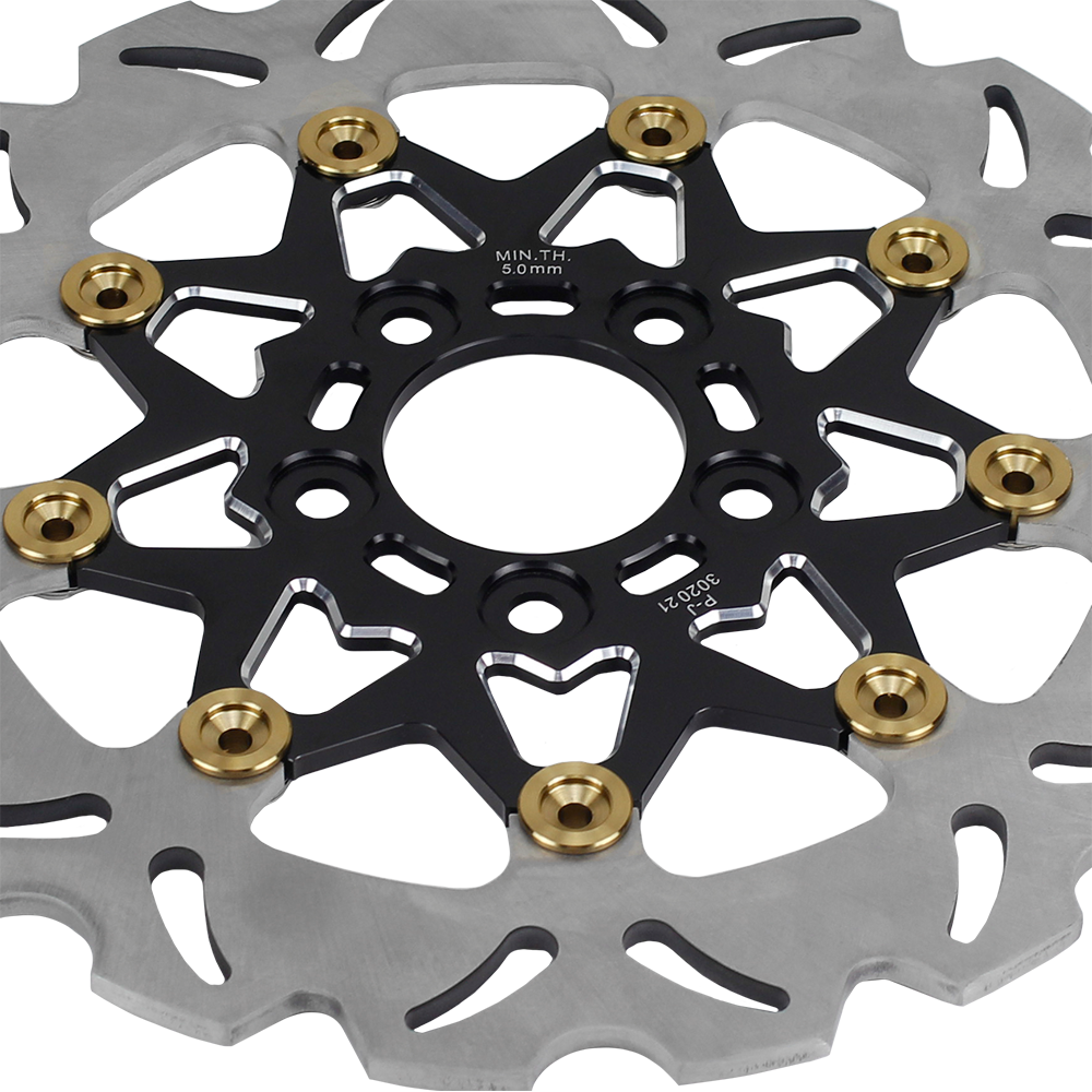 11.5" Black& Gold 9 Spoke Rear Brake Rotor