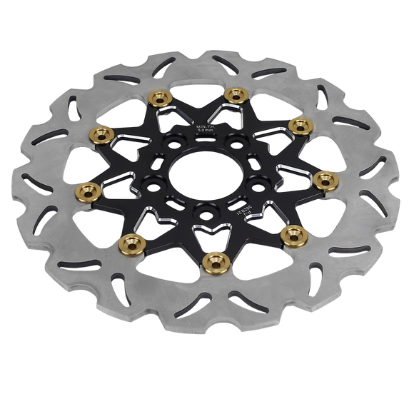 11.5" Black& Gold 9 Spoke Brake Rotor-Rear