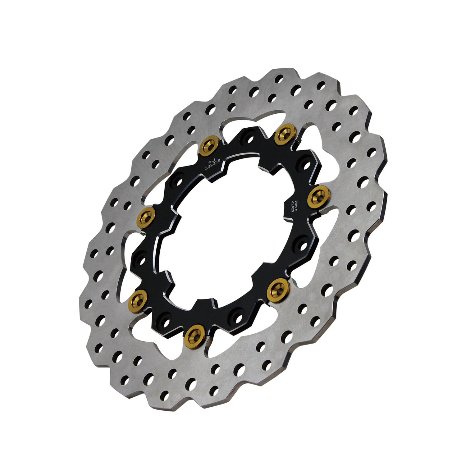 11.8" Black& Gold Front Brake Rotor for Agitator Wheel