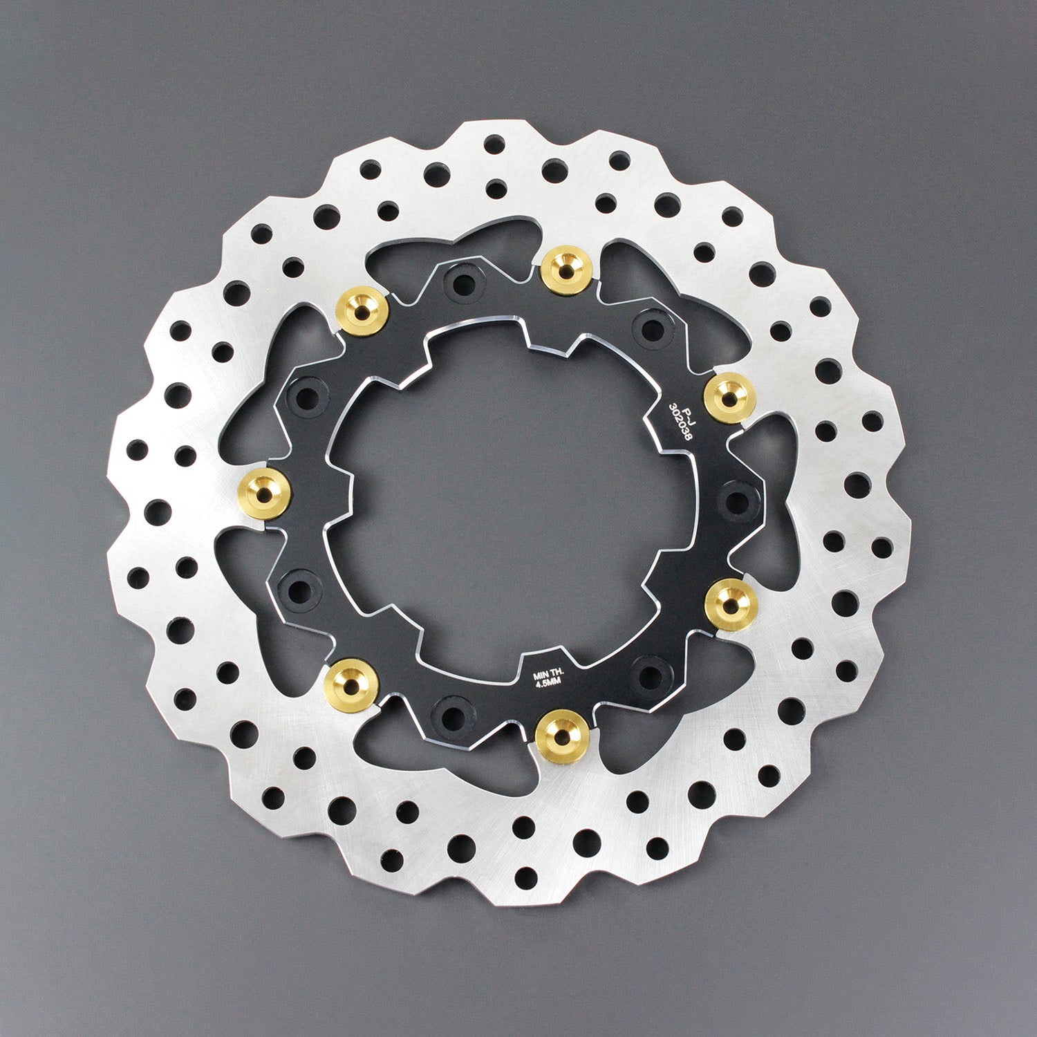 11.8" Black& Gold Front Brake Rotor for Agitator Wheel