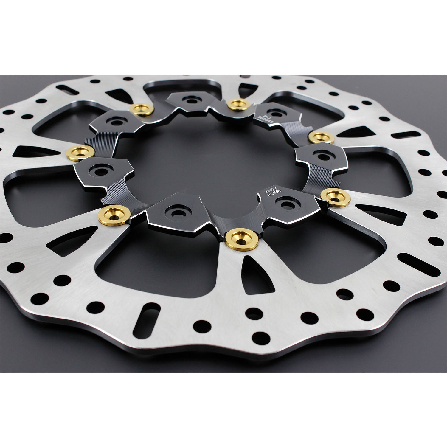 14.0" Black& Gold Brake Rotor For Slicer Wheel