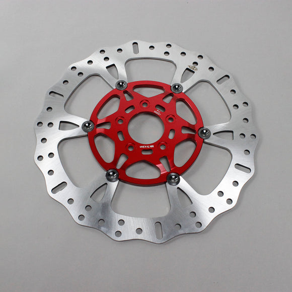14" Red Front Brake Rotor for Touring- 6 Spoke