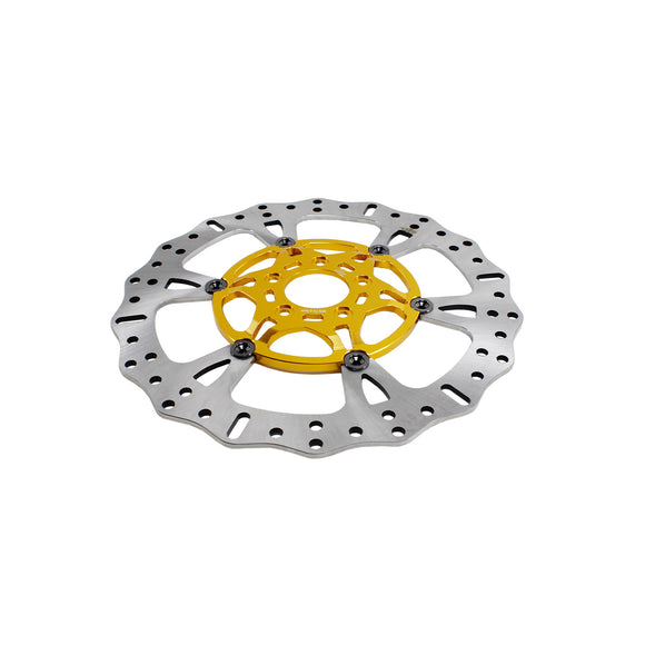 14" Gold Front Brake Rotor for Touring- 6 Spoke