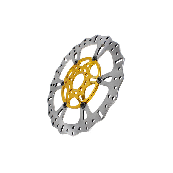 14" Gold Front Brake Rotor for Touring- 6 Spoke
