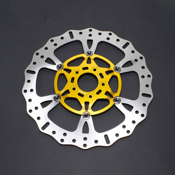 14" Gold Front Brake Rotor for Touring- 6 Spoke