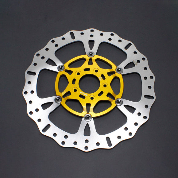 14" Gold Front Brake Rotor for Touring- 6 Spoke