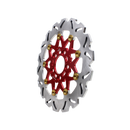 11.8" Red & Gold Front Brake Rotor-9 Spoke-2