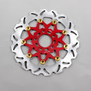 11.5" Red & Gold Rear Brake Rotor- 9 Spokes-1