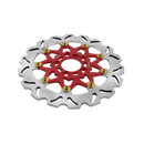 11.8" Red & Gold Front Brake Rotor-9 Spoke-1