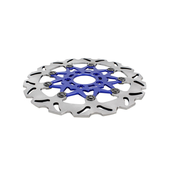11.5" Blue & Black Rear Brake Rotor- 9 Spokes