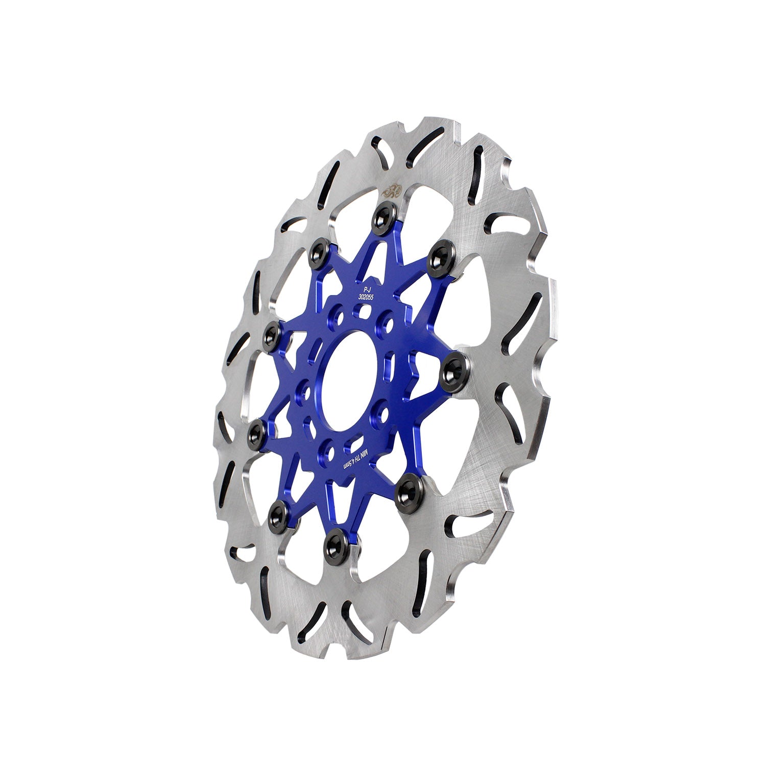 11.5" Blue & Black Rear Brake Rotor- 9 Spokes