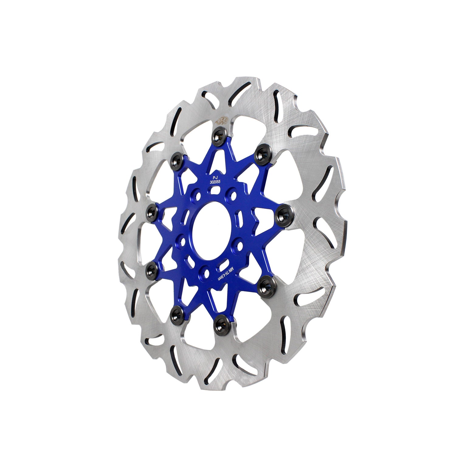 11.5" Blue & Black Rear Brake Rotor- 9 Spokes