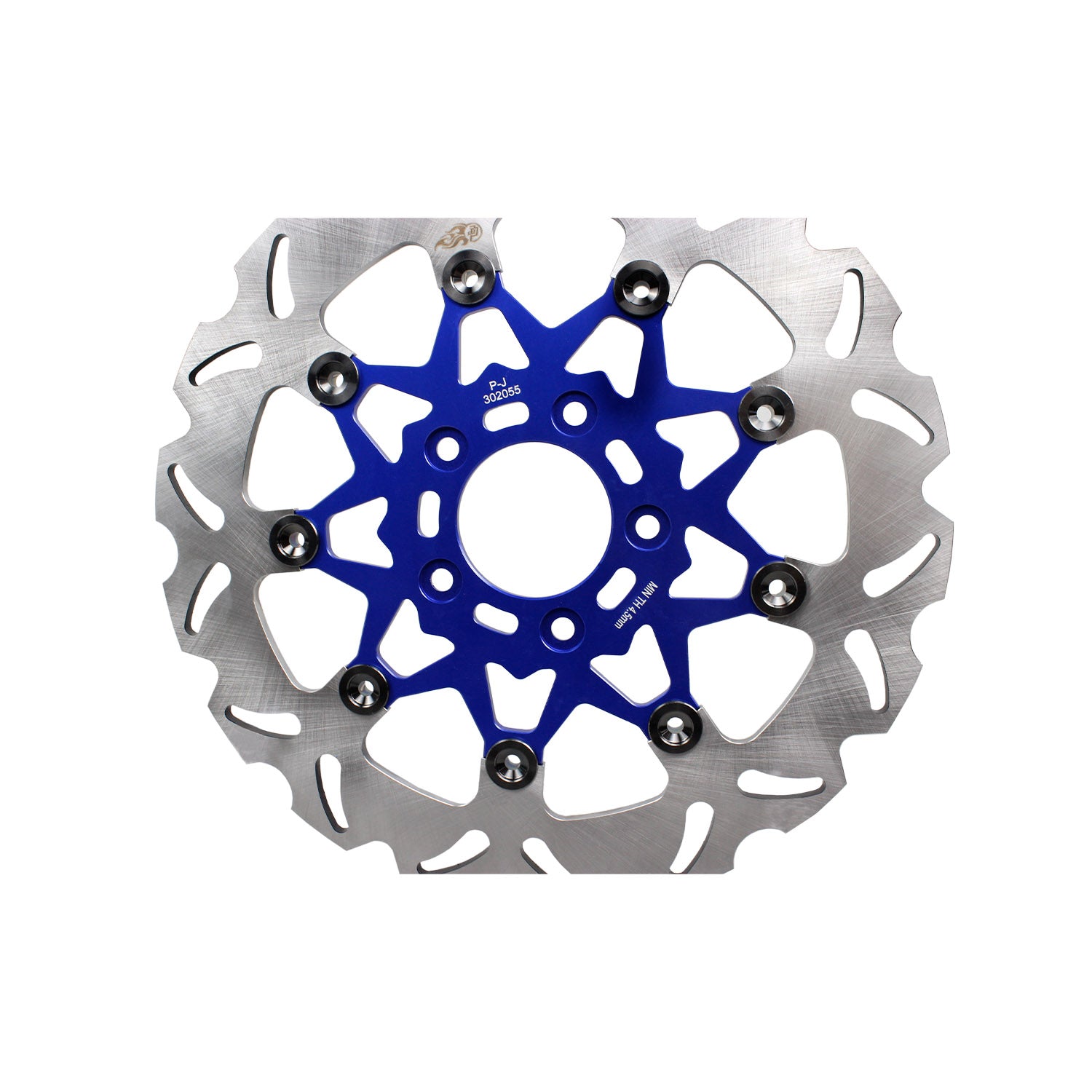 11.5" Blue & Black Rear Brake Rotor- 9 Spokes