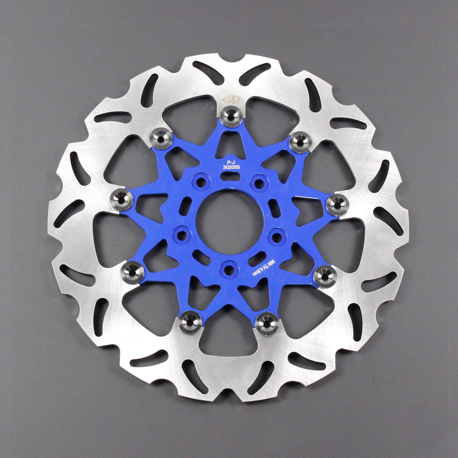 11.8" Blue Front Brake Rotor-9 Spoke