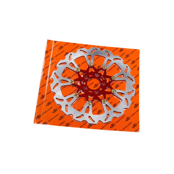 14.0" Red Front Brake Rotor for Softail Dyna Sportster- 9 Spoke