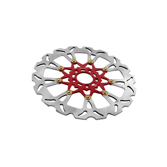 14.0" Red Front Brake Rotor for Softail Dyna Sportster- 9 Spoke