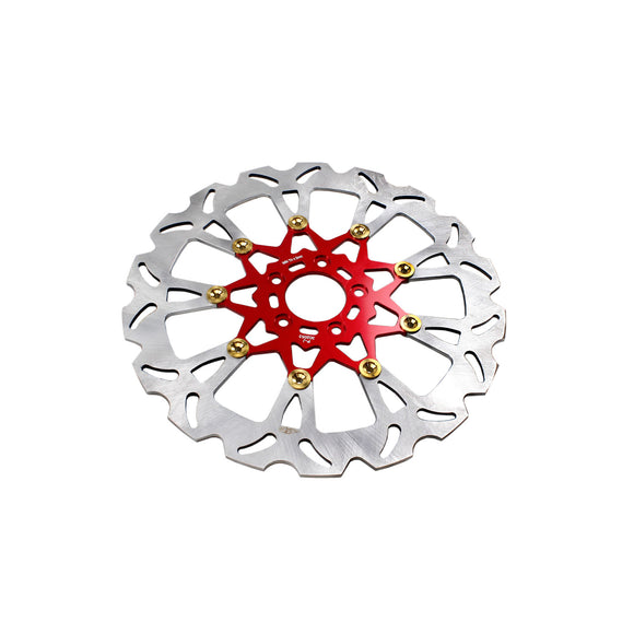 14.0" Red Front Brake Rotor for Softail Dyna Sportster- 9 Spoke