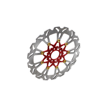 14.0" Red Front Brake Rotor for Softail Dyna Sportster- 9 Spoke - 0