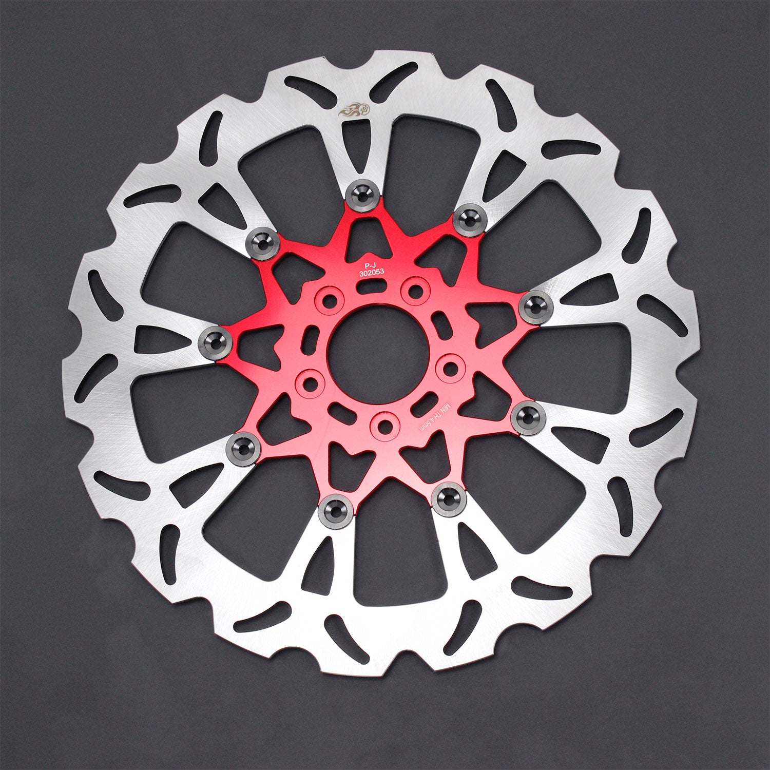 14.0" Red Front Brake Rotor for Softail, Dyna, Sportster