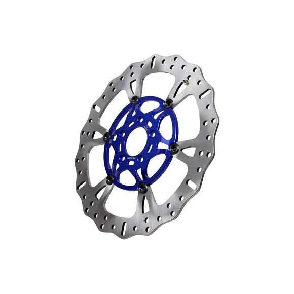 14" Blue Front Brake Rotor for Touring- 6 Spoke