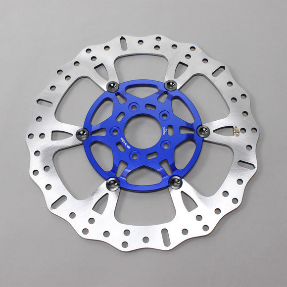 14" Blue Front Brake Rotor for Touring- 6 Spoke